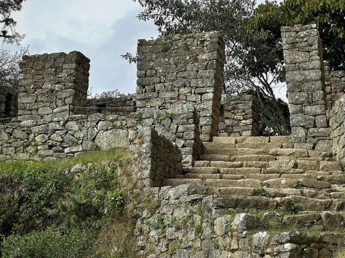 Intipunku, the Sun Gate on the Inca Trail above Machu Picchu in Peru